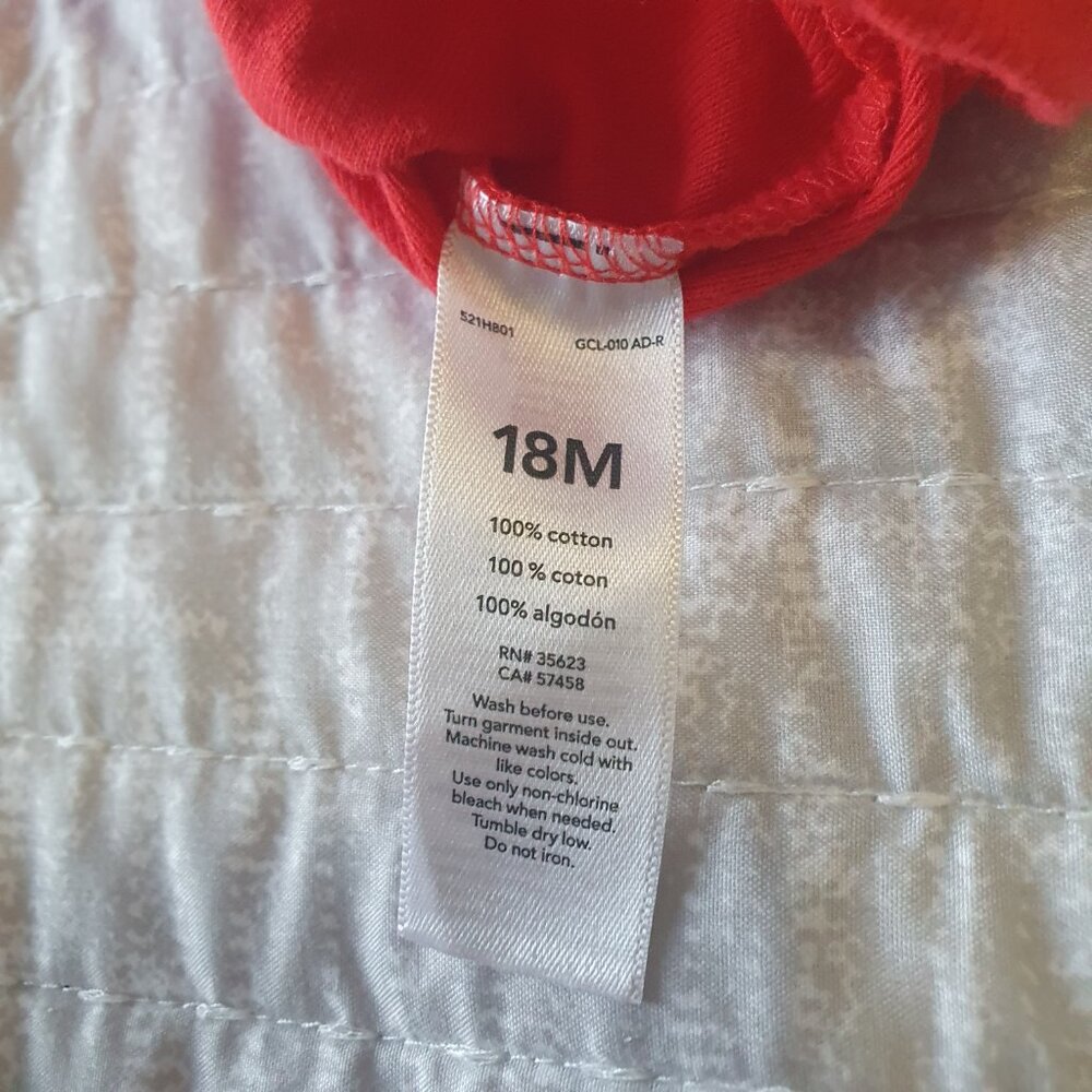 Carter's Just One You Bodysuit 18 Months "All American Sweet" - Picture 5 of 6